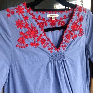 Madewell embroidered mini dress